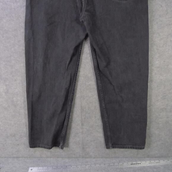 Levis 550 Jeans Mens 42x30 Black Relaxed Fit Tapered Leg Denim Zip Fly Classic - Picture 7 of 9